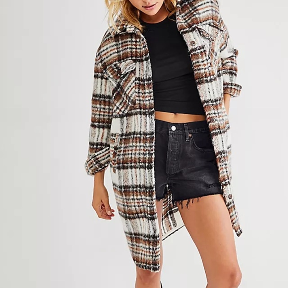 Blank NYC x Free People Cassie Teddy Shacket